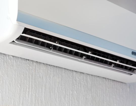 wall mounted air conditioner unit close up