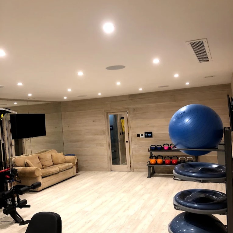 ceiling air conditioner in home gym