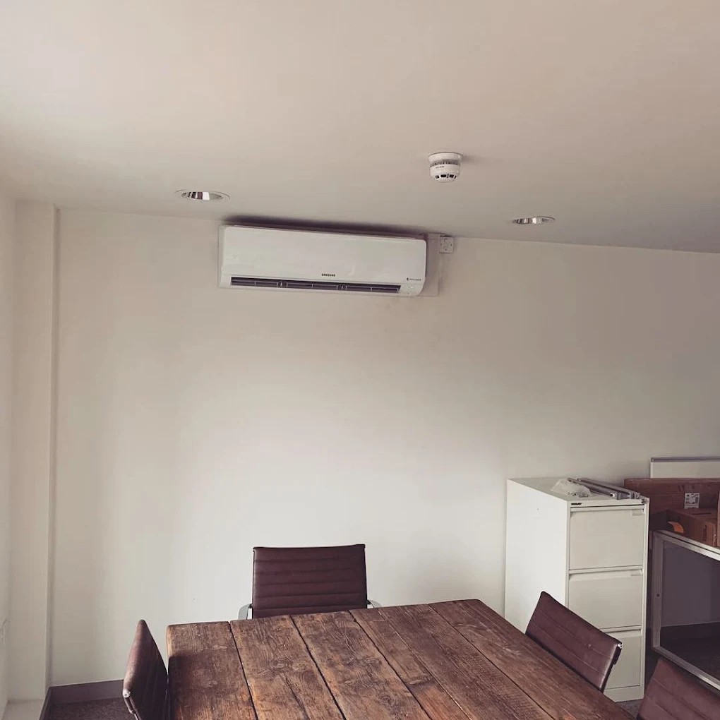 wall mounted air conditioner installed in office